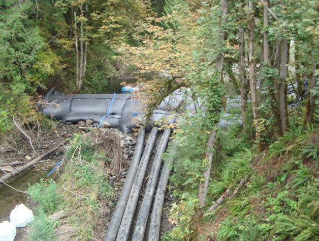 Bypass Pipes beneath AquaDams, Seattle WA 2010